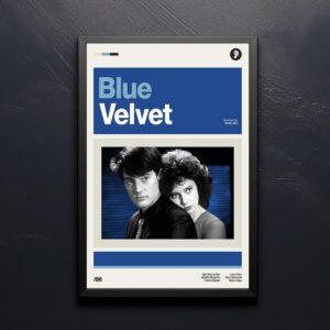 Blue Velvet movie poster - mid-century vintage print