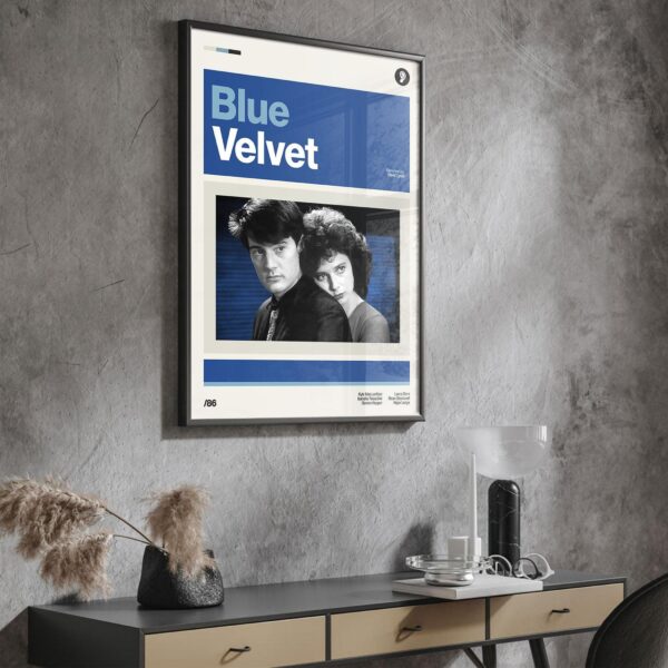 Blue Velvet movie poster - mid-century vintage print