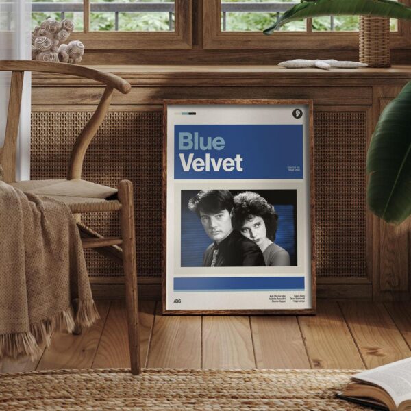 Blue Velvet movie poster - mid-century vintage print