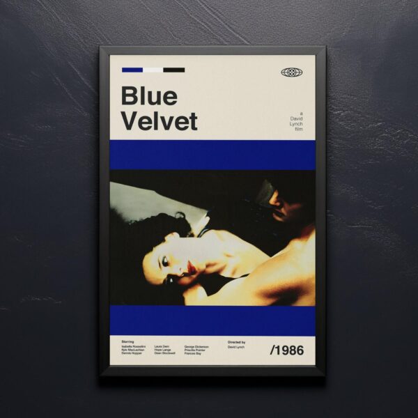 Blue Velvet Movie Poster - mid-century retro artwork print
