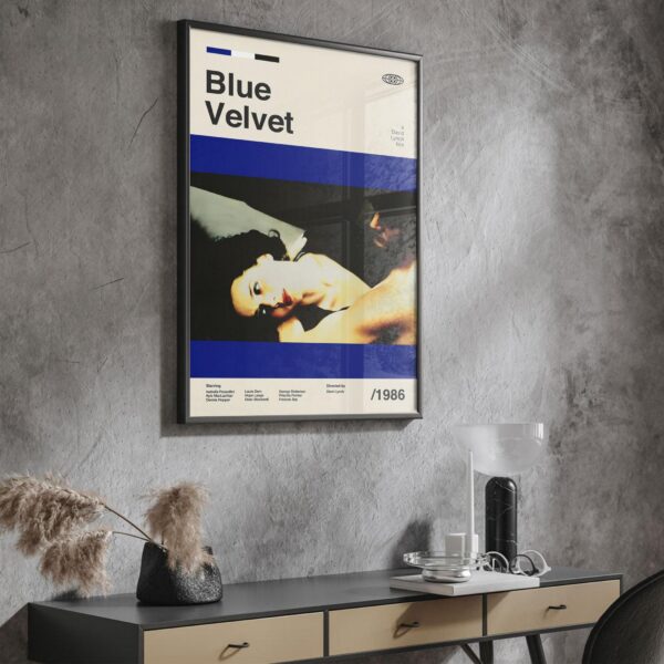Blue Velvet Movie Poster - mid-century retro artwork print