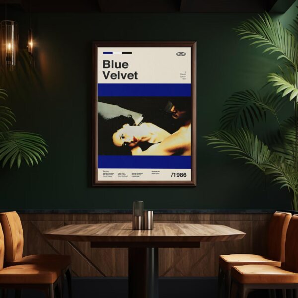 Blue Velvet Movie Poster - mid-century retro artwork print