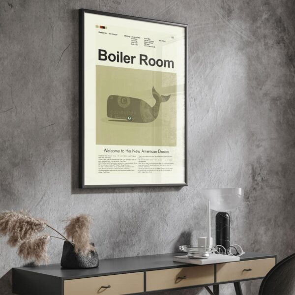 Boiler Room movie poster by 20th Century Studios with mid-century modern style