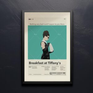 Mid-century modern Breakfast at Tiffany's movie poster art print
