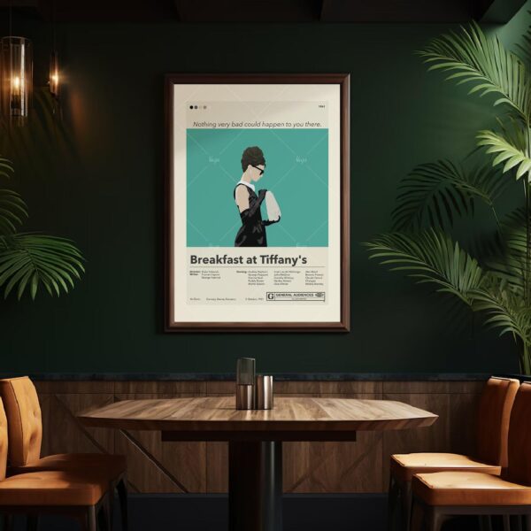 Mid-century modern Breakfast at Tiffany's movie poster art print