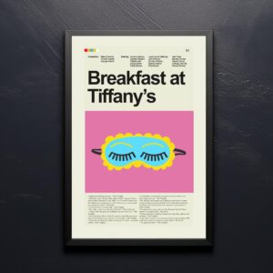 Mid-century modern Breakfast at Tiffany's movie poster art print