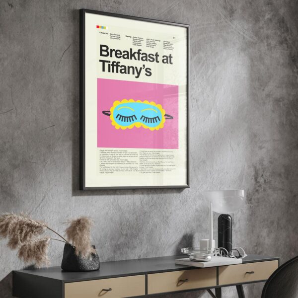 Mid-century modern Breakfast at Tiffany's movie poster art print