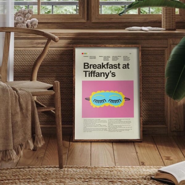Mid-century modern Breakfast at Tiffany's movie poster art print
