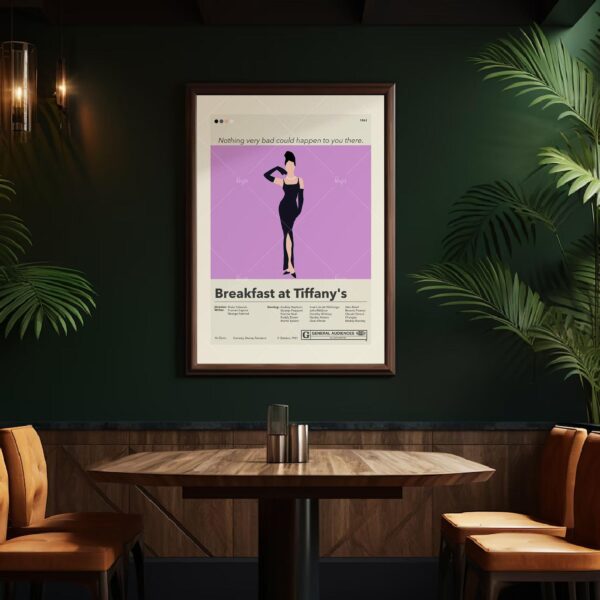 Mid-century modern Breakfast at Tiffany's movie poster art print