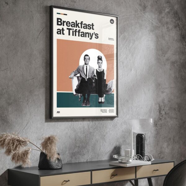Breakfast at Tiffany's mid-century poster retro artwork