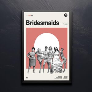 Bridesmaids movie poster - mid-century furniture artwork
