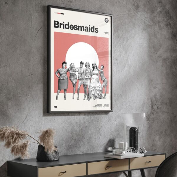 Bridesmaids movie poster - mid-century furniture artwork