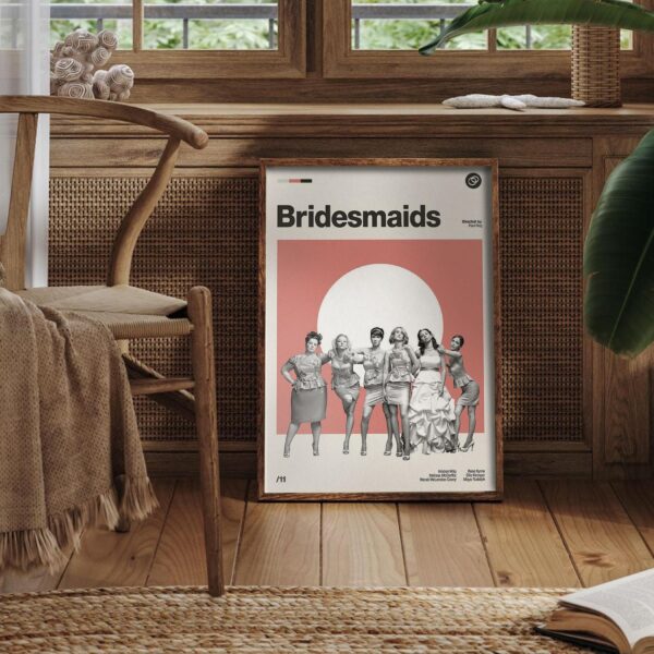 Bridesmaids movie poster - mid-century furniture artwork