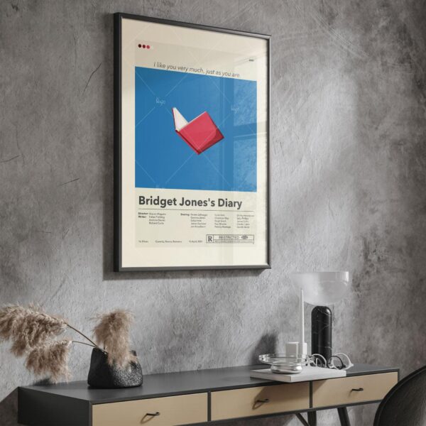Mid-century modern Bridget Jones's Diary movie poster design