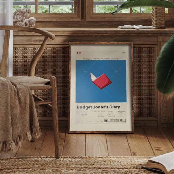 Mid-century modern Bridget Jones's Diary movie poster design