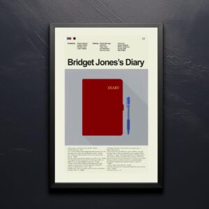 Mid-century modern Bridget Jones's Diary movie poster print