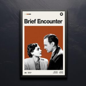 Brief Encounter mid-century poster retro artwork