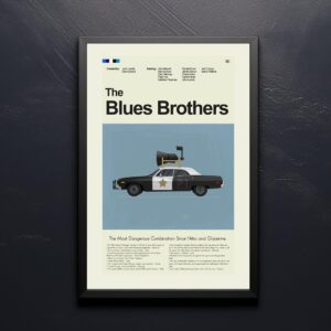 Brothers Blue mid-century modern movie poster limited 20th century design