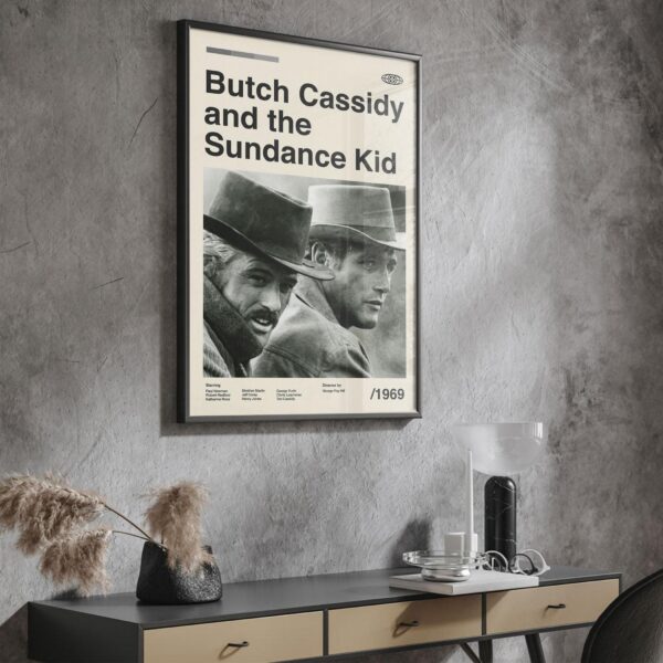 Butch Cassidy and the Sundance Kid mid-century poster art