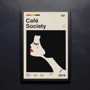 Café Society mid-century poster - vintage print featuring film theme