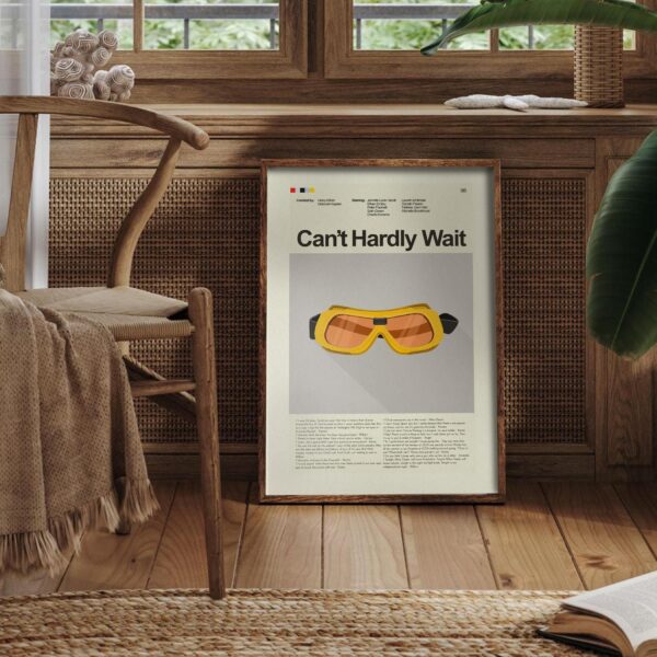 Mid-century style Can't Hardly Wait movie poster with retro design elements
