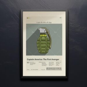 Mid-century modern style Captain America: The First Avenger movie poster
