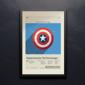 Mid-century modern Captain America The First Avenger movie poster graphic design