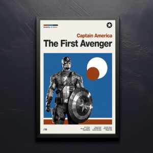 Captain America: The First Avenger mid-century poster retro artwork