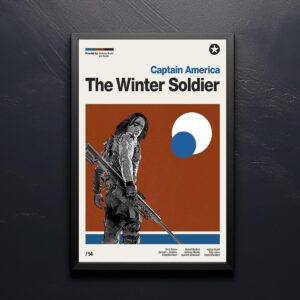 Captain America: The Winter Soldier mid-century poster artwork