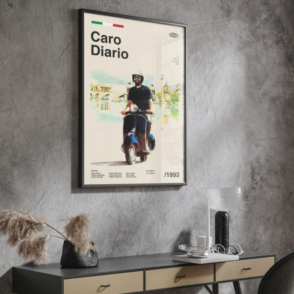 Caro Diario mid-century poster in modern design