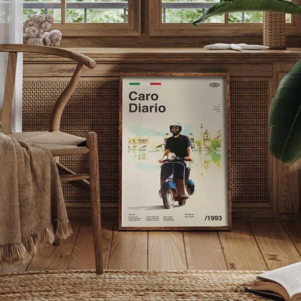Caro Diario mid-century poster in modern design