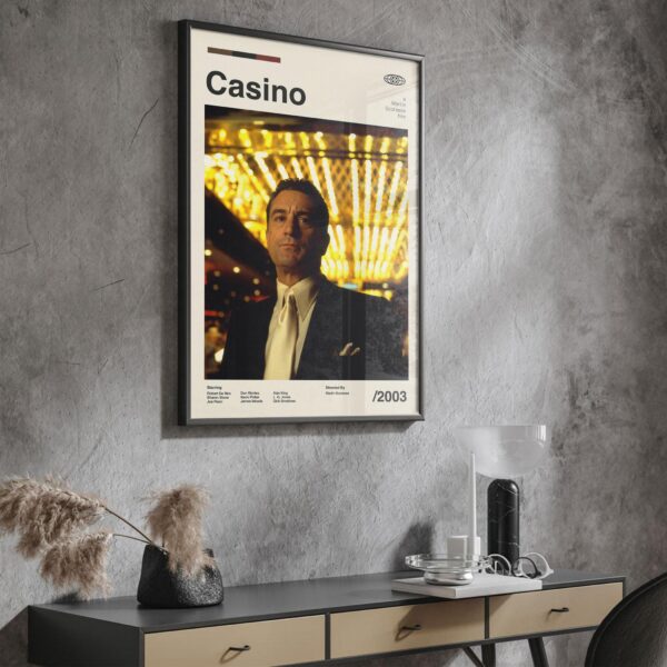 Casino Movie Poster - mid-century poster art retro design