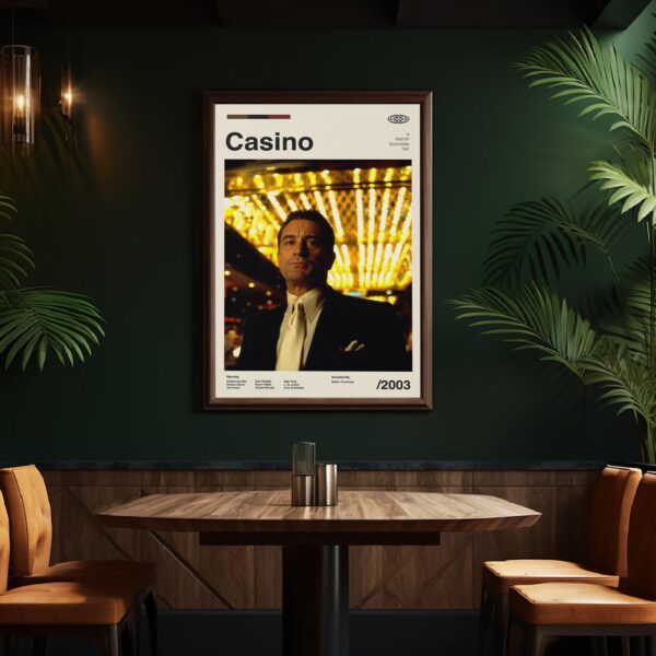 Casino Movie Poster - mid-century poster art retro design