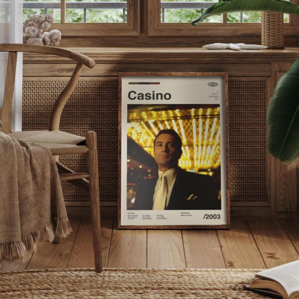 Casino Movie Poster - mid-century poster art retro design