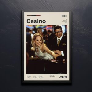 Casino Movie Poster - mid-century style vintage print