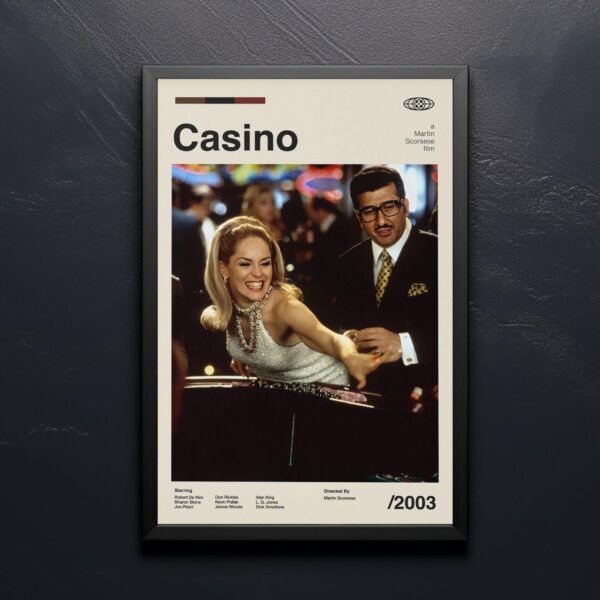 Casino Movie Poster - mid-century style vintage print