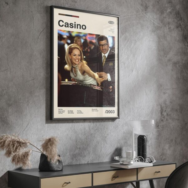 Casino Movie Poster - mid-century style vintage print