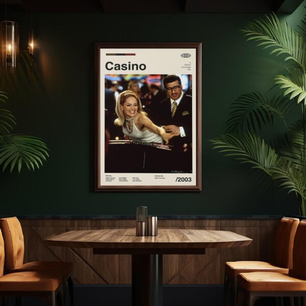 Casino Movie Poster - mid-century style vintage print