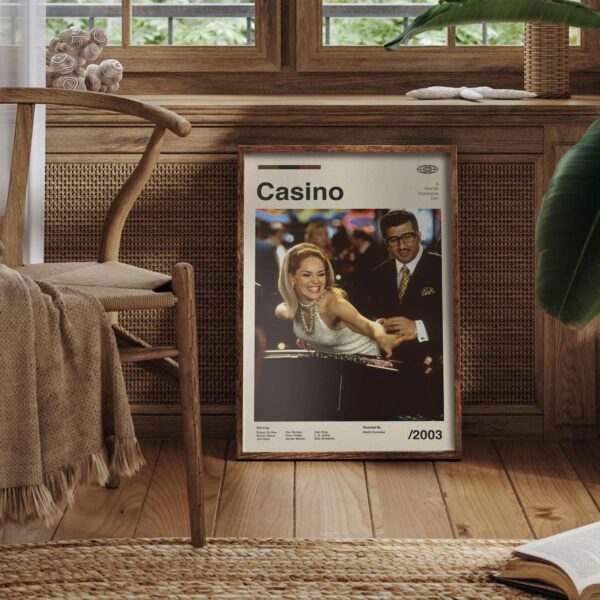 Casino Movie Poster - mid-century style vintage print