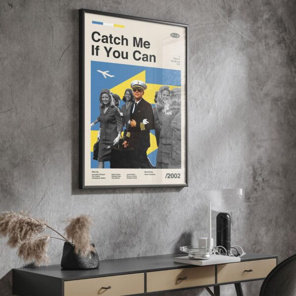 Catch Me If You Can mid-century poster vintage wall art