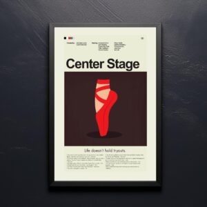 Center Stage mid-century modern movie poster with 20th century design elements