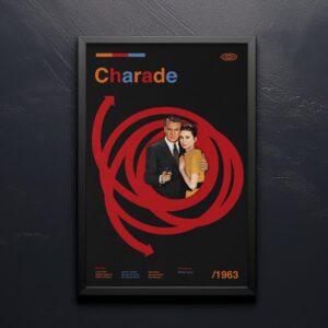 Charade Movie Poster - Mid-Century retro artwork