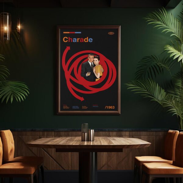 Charade Movie Poster - Mid-Century retro artwork