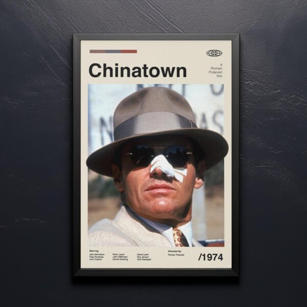 Chinatown movie poster - mid-century inspired wall art