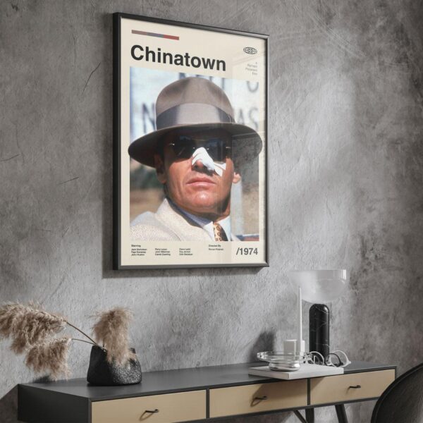 Chinatown movie poster - mid-century inspired wall art