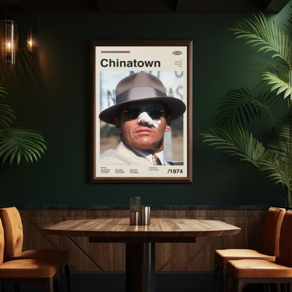 Chinatown movie poster - mid-century inspired wall art