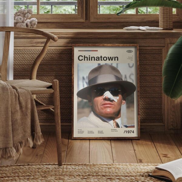 Chinatown movie poster - mid-century inspired wall art