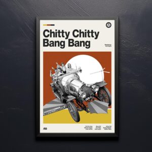 Chitty Chitty Bang Bang mid-century poster art print