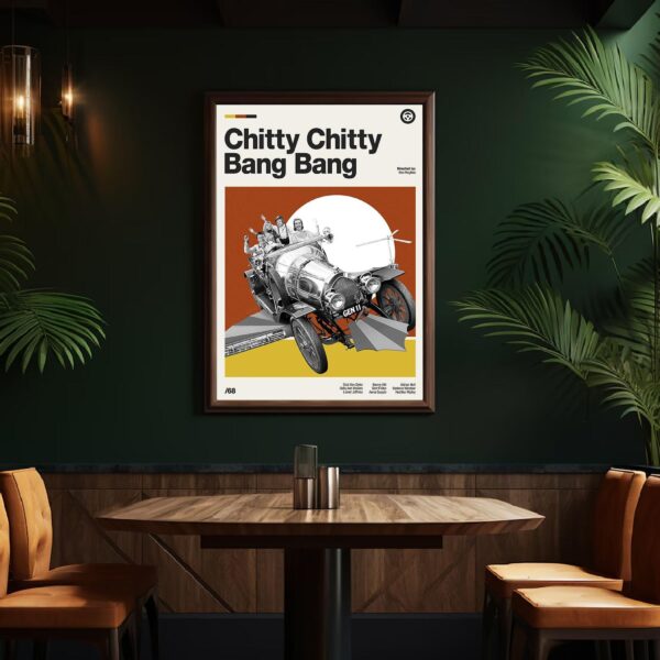 Chitty Chitty Bang Bang mid-century poster art print
