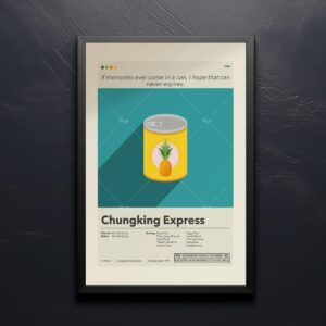 Chungking Express movie poster in mid-century modern design style